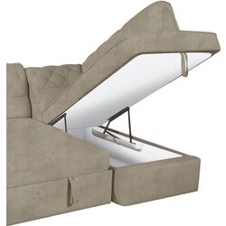 Canapea de colt Modern Oskar New Vavilon 62 Dark Beige/Wenge (colt Г) Thumb