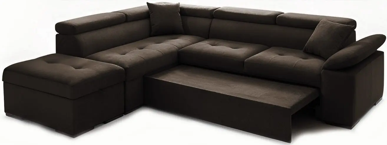 Canapea de colt Montella Maiorca Monolith 29 Left (Dark Brown) - 6