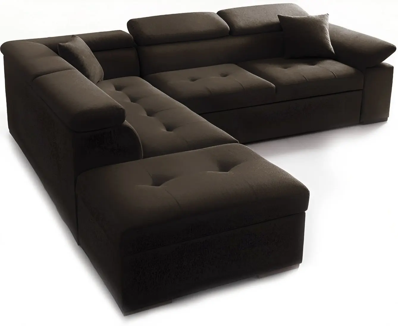 Canapea de colt Montella Maiorca Monolith 29 Left (Dark Brown) - 5
