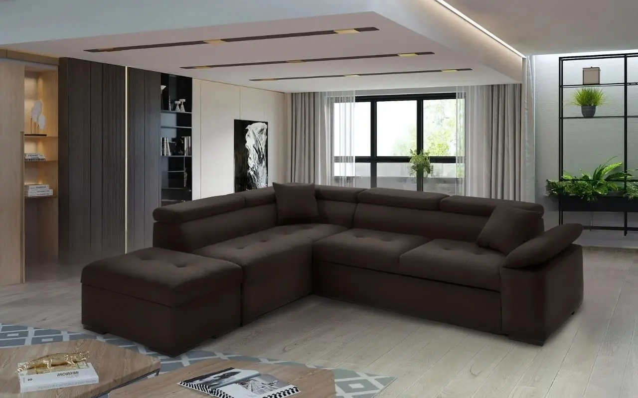 Canapea de colt Montella Maiorca Monolith 29 Left (Dark Brown)