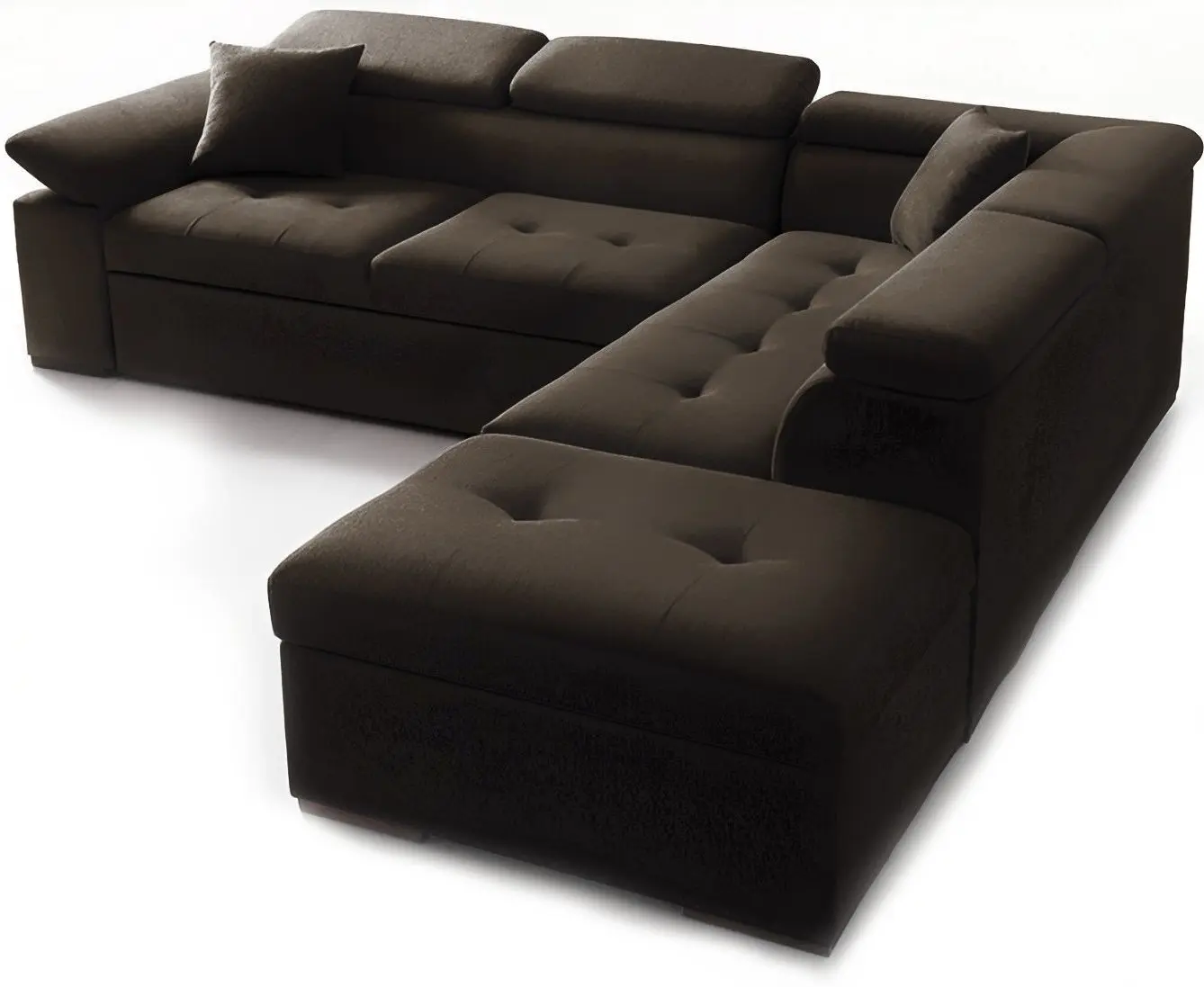 Canapea de colt Montella Maiorca Monolith 29 Right (Dark Brown) - 5