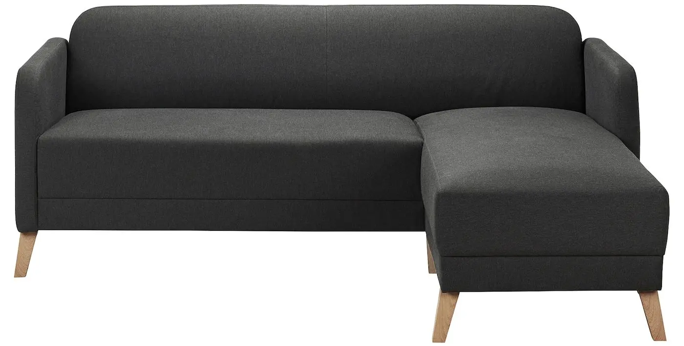 Canapea de colt Ikea Linanas 3-locuri/sezlong (Visle Gri Inchis)