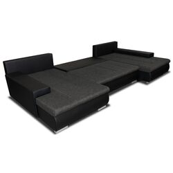 Canapea in forma de U Platan Solano U 10 (Black/Dark Gray) Thumb