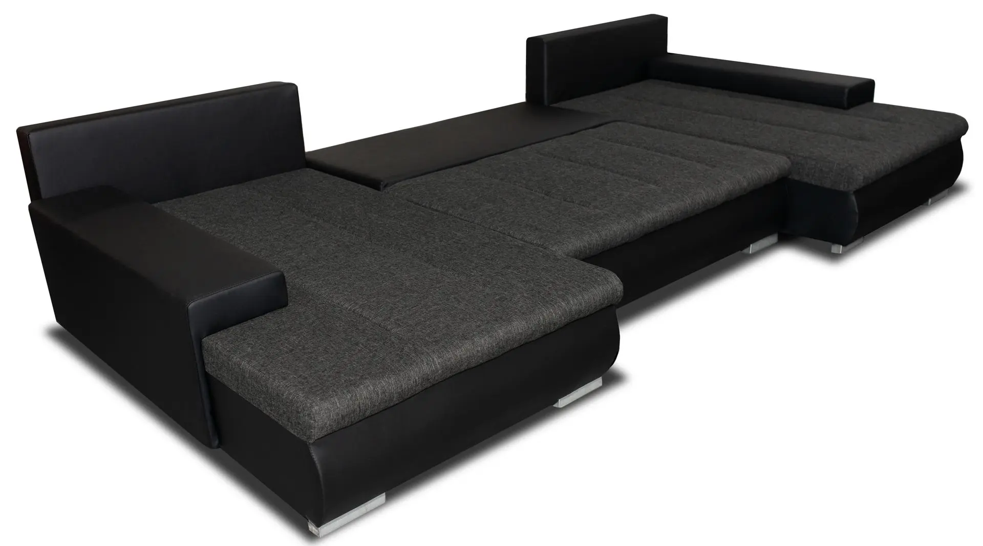Canapea in forma de U Platan Solano U 10 (Black/Dark Gray) - 2
