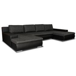 Диван П-образный Platan Solano U 10 (Black/Dark Gray)