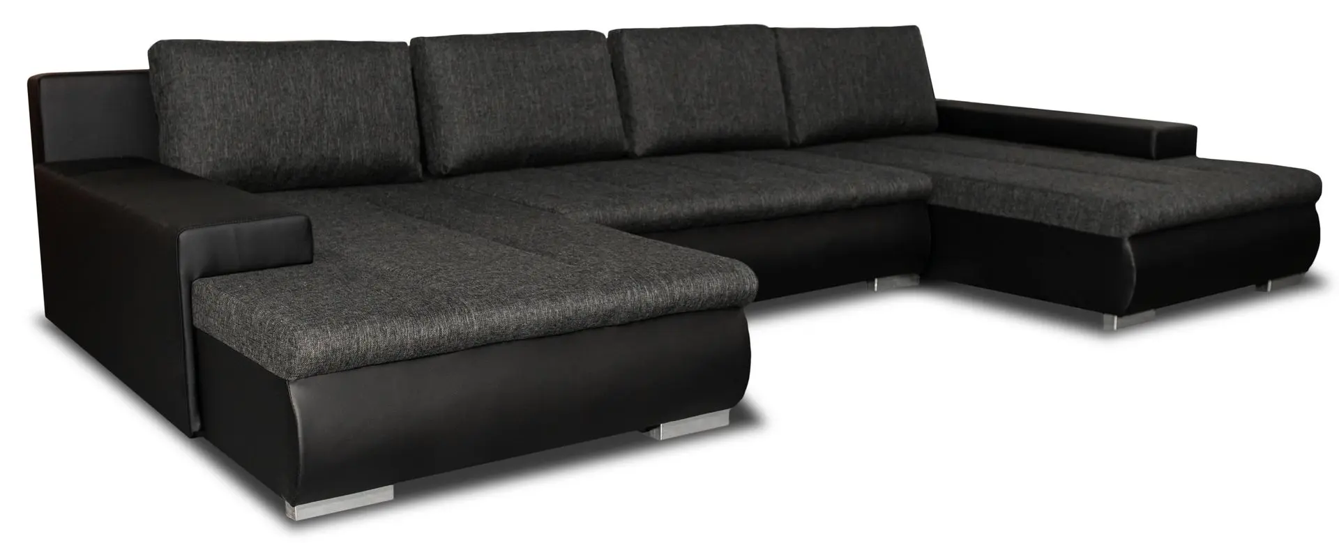Canapea in forma de U Platan Solano U 10 (Black/Dark Gray)