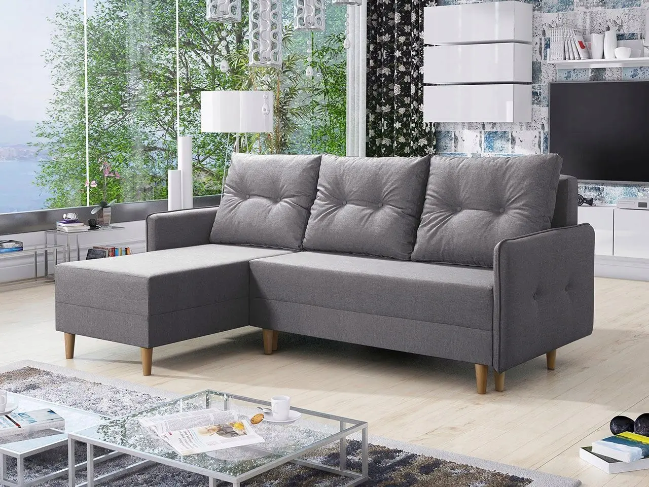 Диван угловой Platan Agat I 90 (Light Gray) - 2