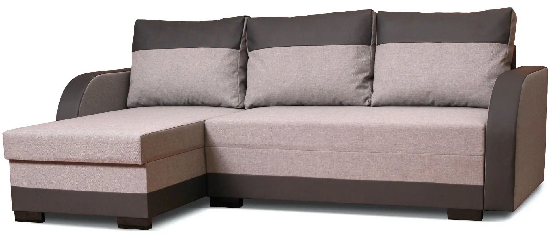 Canapea de colt Platan Emil (Brown/Cappuccino)