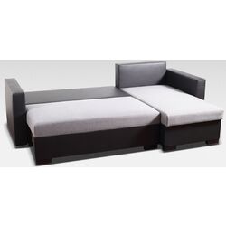 Canapea de colt Platan Karol 02 (Black/Light Gray) Thumb