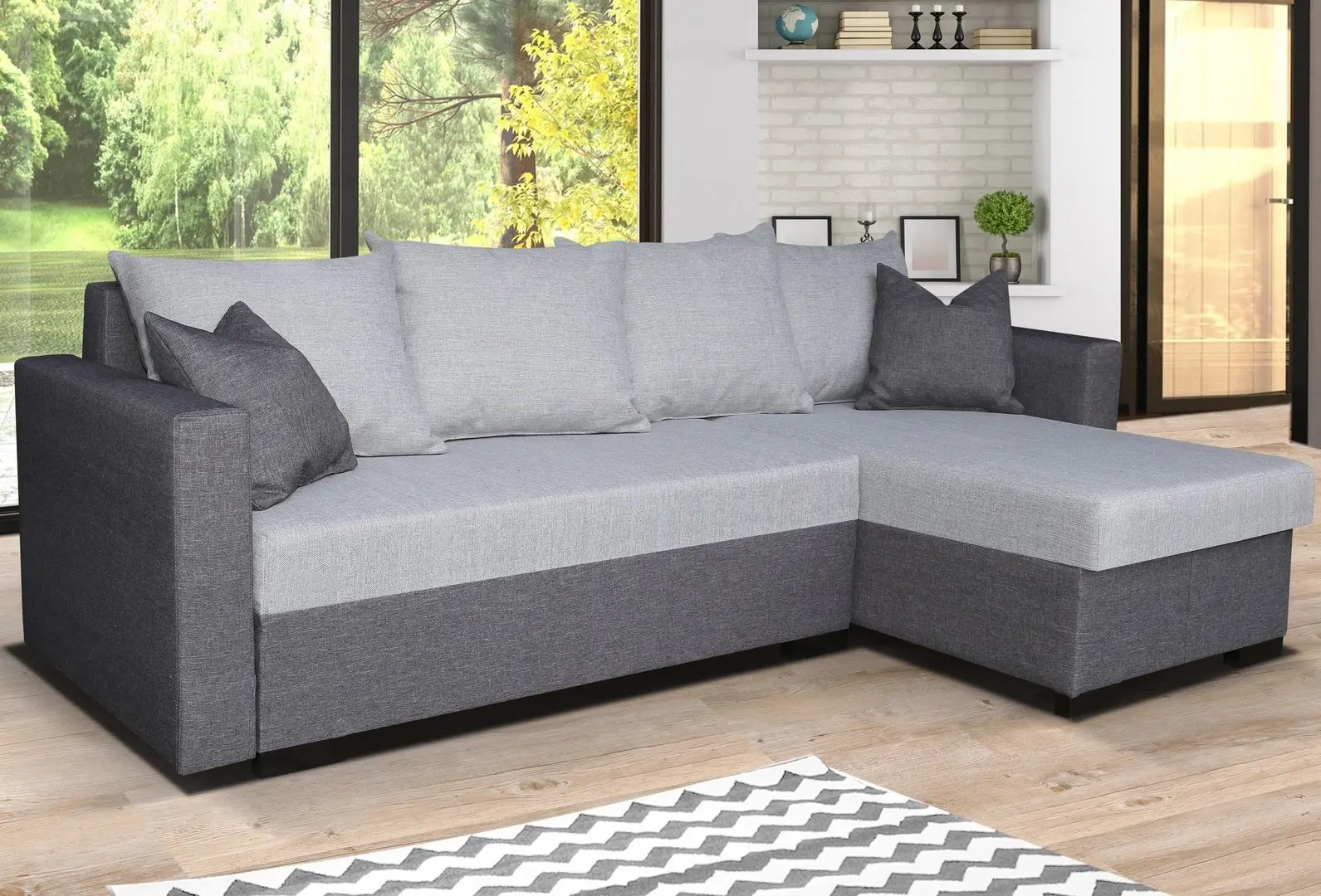 Диван угловой Platan Karol 04 (Gray-Brown/Light Gray) - 2