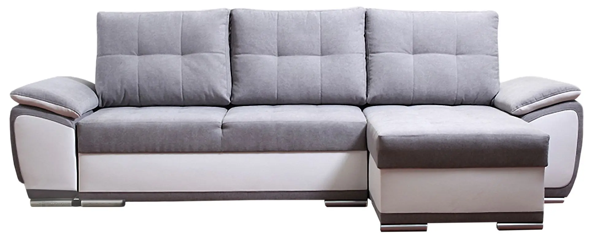 Диван угловой Platan Karolina 01 (White/Light Gray)