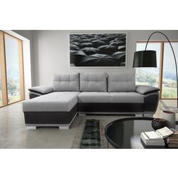 Диван угловой Platan Karolina 02 (Black/Light Gray) Thumb