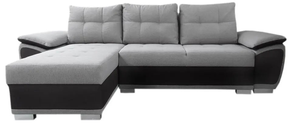 Диван угловой Platan Karolina 02 (Black/Light Gray)