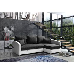 Диван угловой Platan Nina 01 (White/Black) Thumb