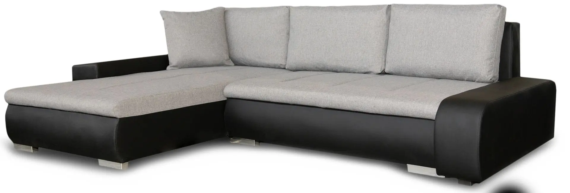 Диван угловой Platan Solano 01 (Black/Light Gray)
