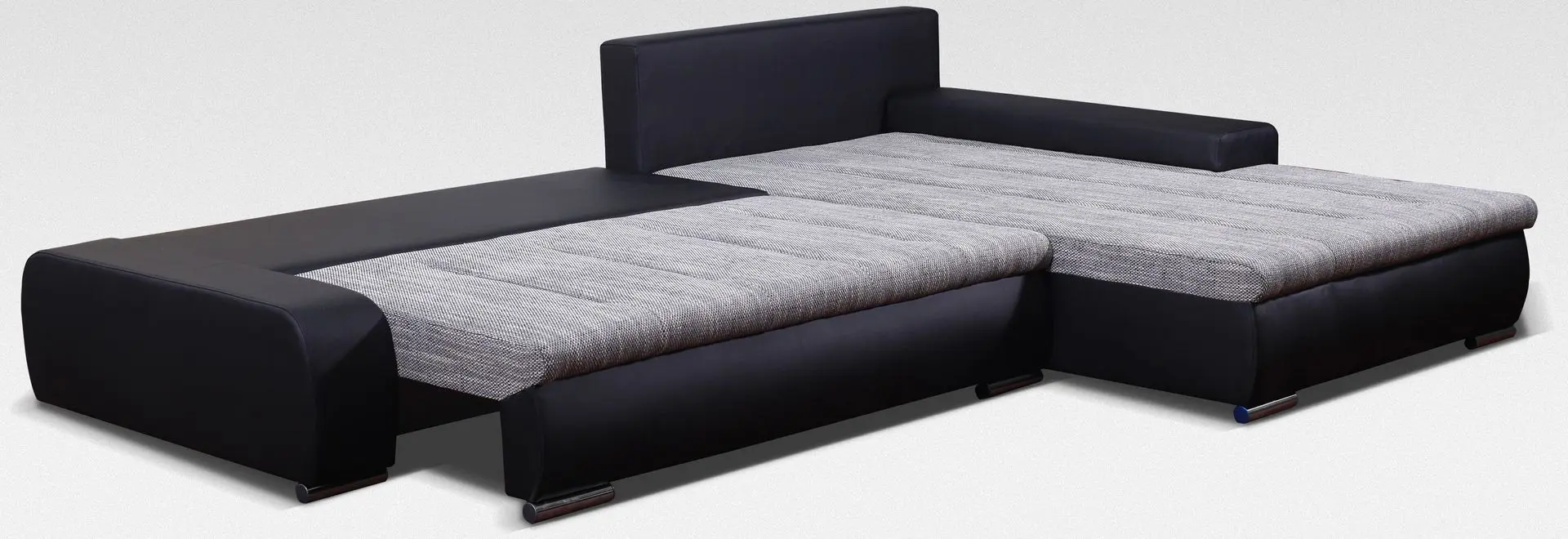 Диван угловой Platan Tivano 01 (Black/Light Gray) - 2