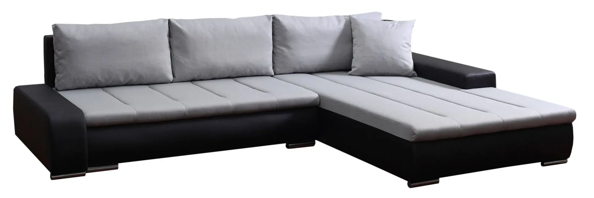 Диван угловой Platan Tivano 01 (Black/Light Gray)