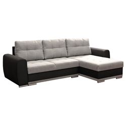 Диван угловой Platan Ulla 01 (Black/Light Gray)