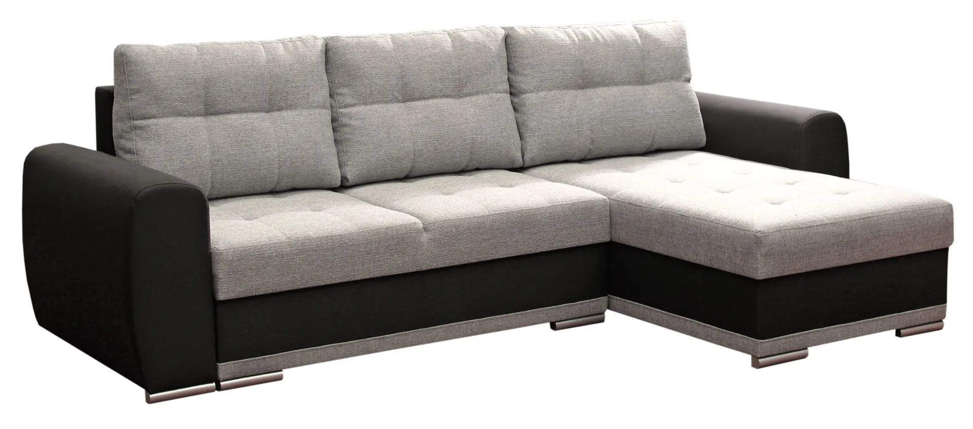 Диван угловой Platan Ulla 01 (Black/Light Gray)
