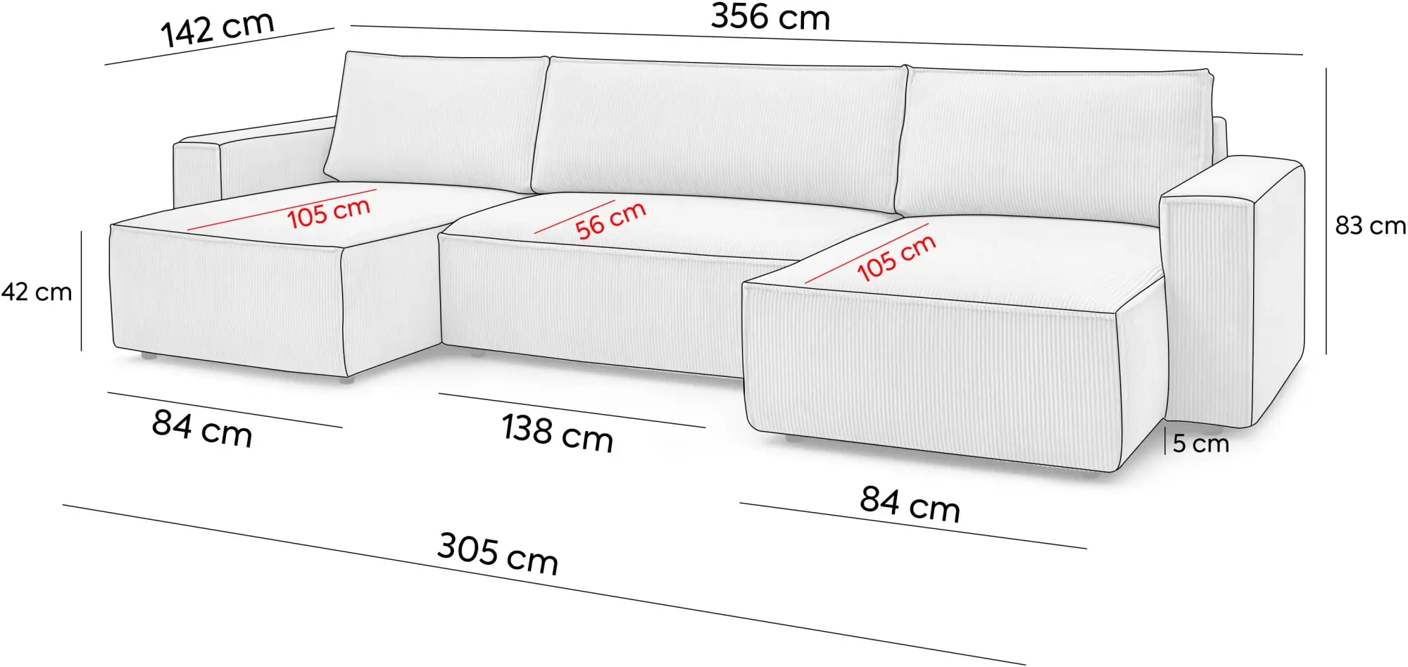 Диван П-образный Prestige Cloud Zoom