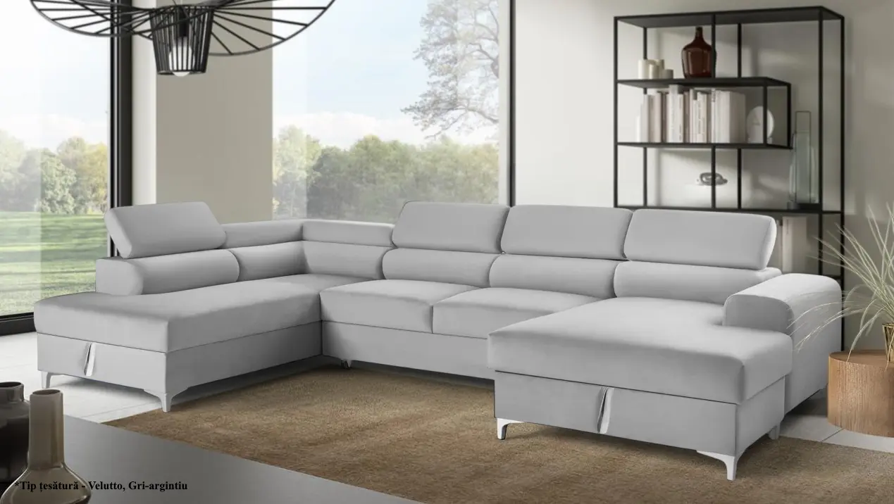 Canapea in forma de U Prestige Time New Velutto stanga