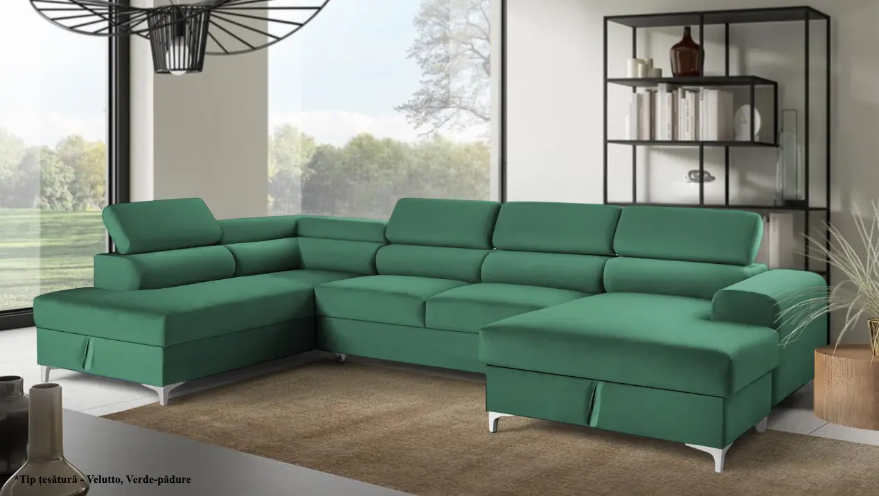 Canapea in forma de U Prestige Time New Velutto stanga