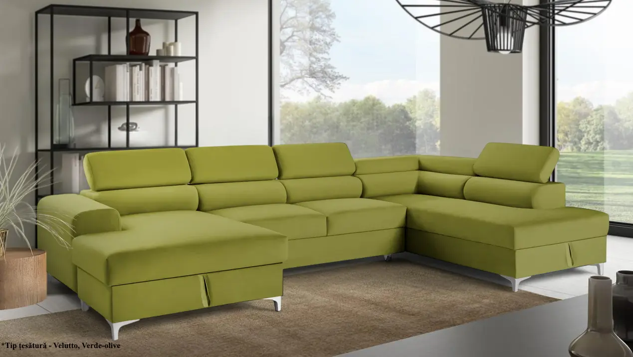 Canapea in forma de U Prestige Time New Velutto dreapta