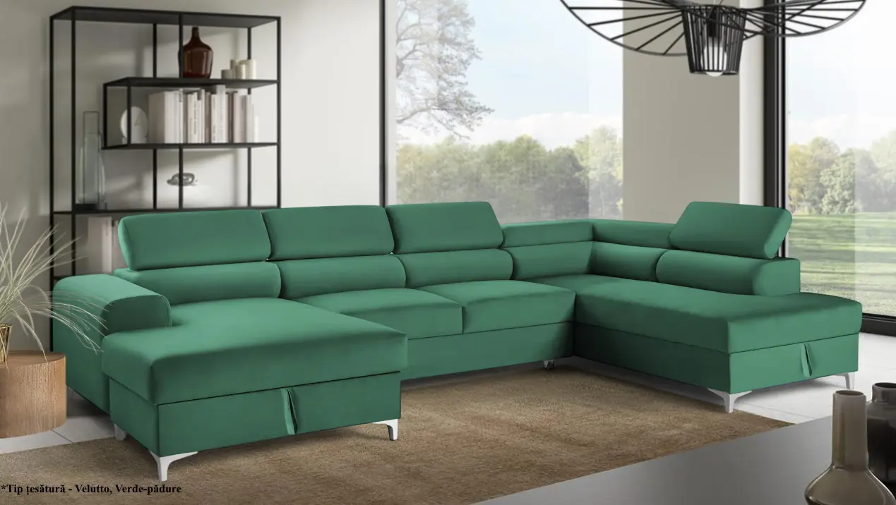 Canapea in forma de U Prestige Time New Velutto dreapta