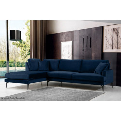 Canapea de colt Prestige Azzuro Mystery/Velutto stanga Thumb