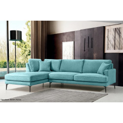 Canapea de colt Prestige Azzuro Mystery/Velutto stanga Thumb