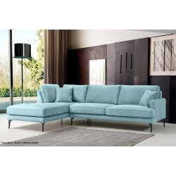 Canapea de colt Prestige Azzuro Mystery/Velutto stanga Thumb