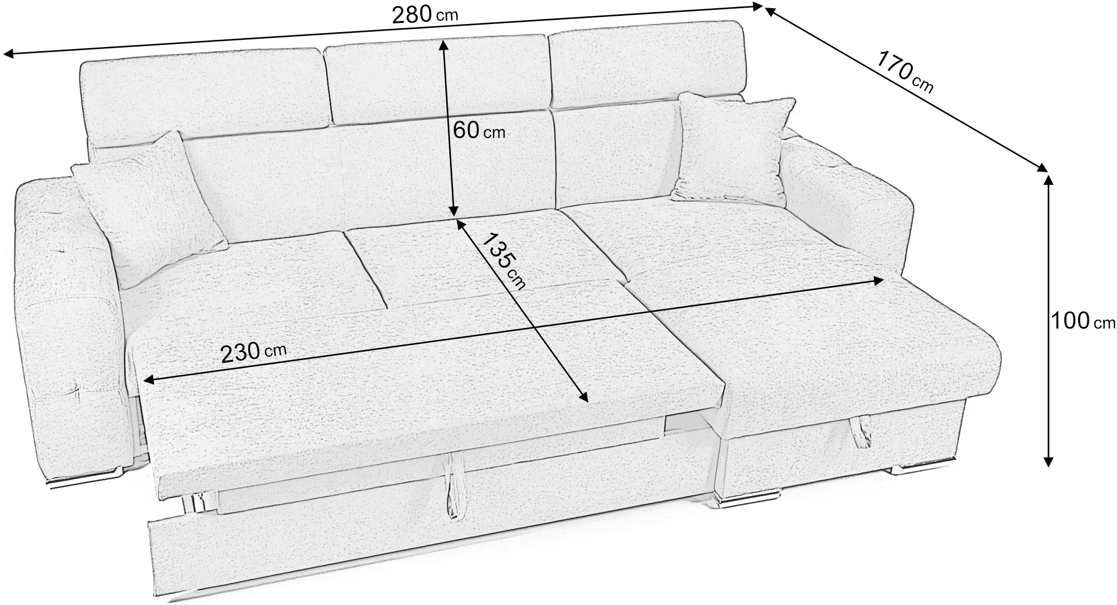 Canapea de colt Prestige Bellagio Enjoy dreapta