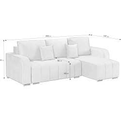 Диван угловой Prestige Diego Whisper лево Thumb