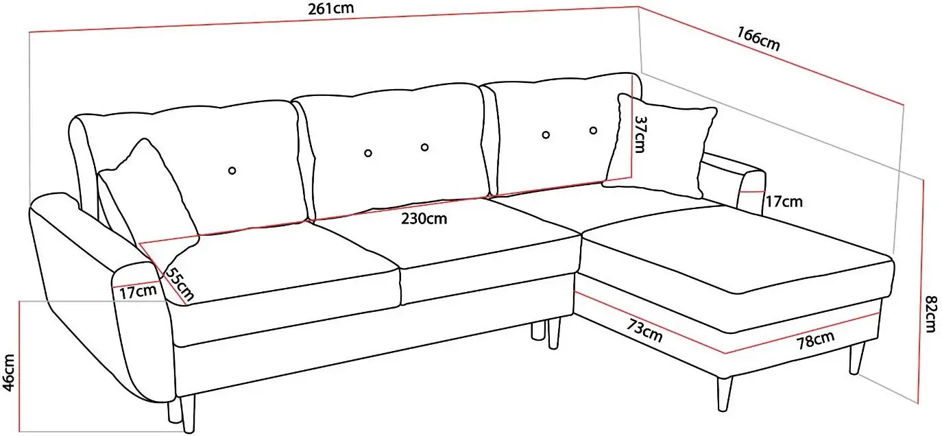 Canapea de colt Prestige Helsinki Enjoy stanga