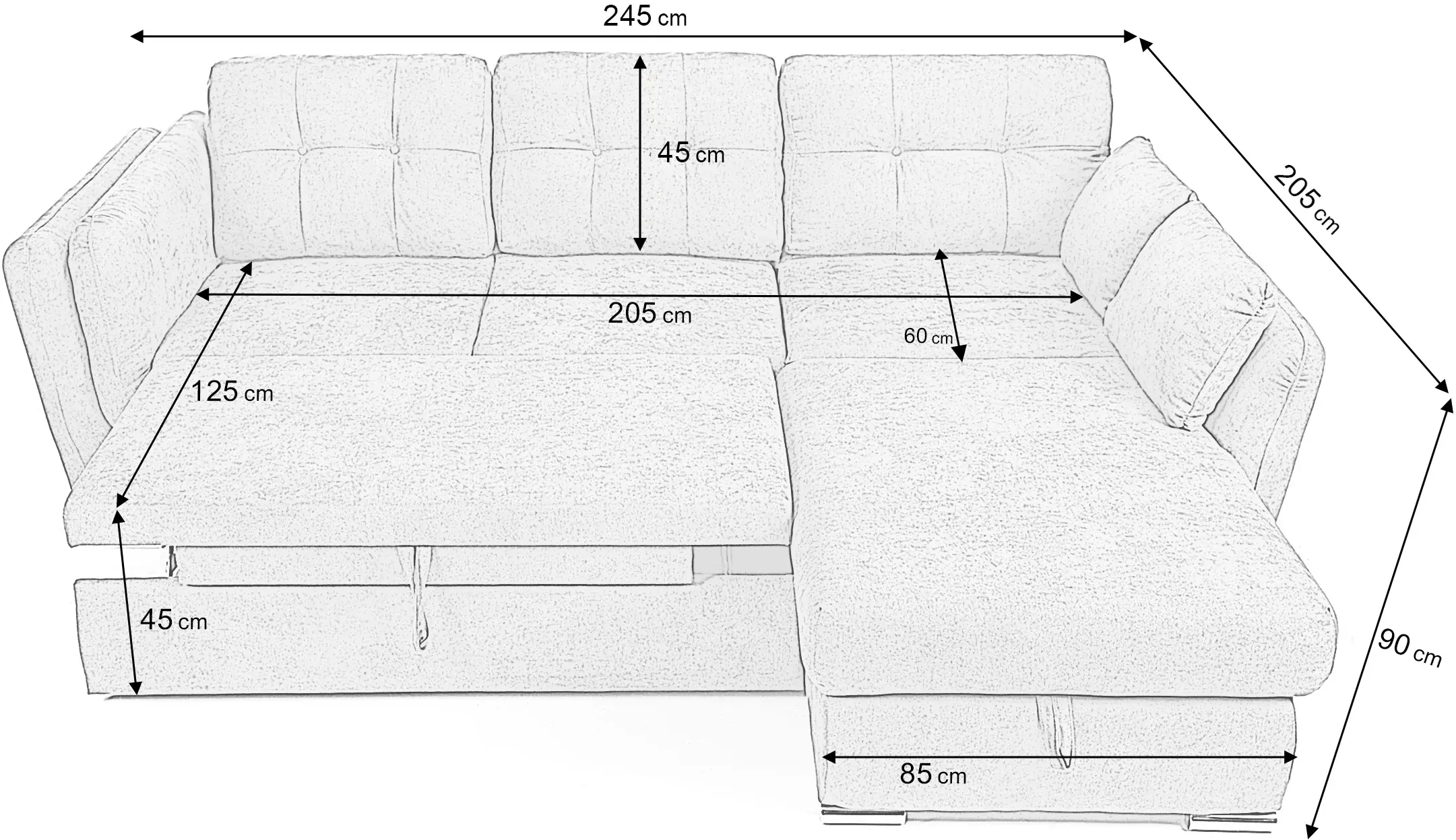 Canapea de colt Prestige Jazz Enjoy stanga