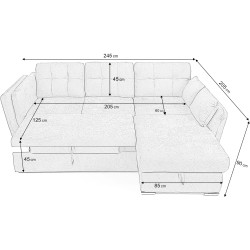 Canapea de colt Prestige Jazz Enjoy dreapta Thumb