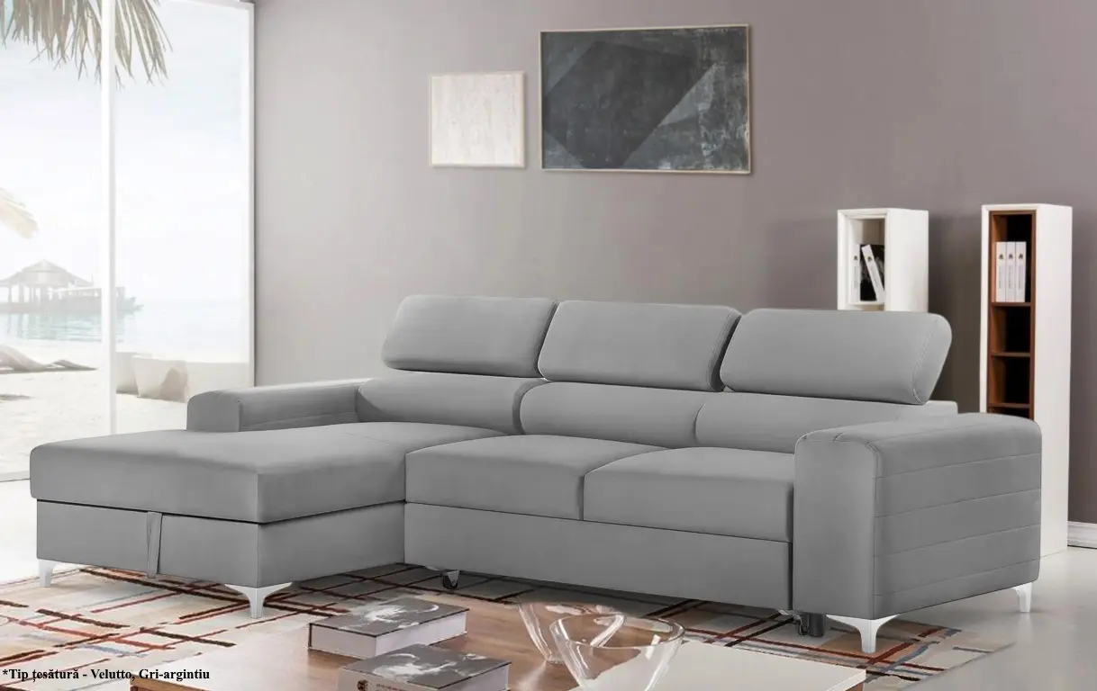 Canapea de colt Prestige Loft New Velutto stanga