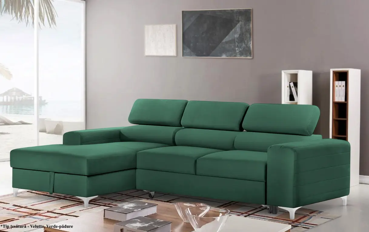 Canapea de colt Prestige Loft New Velutto stanga