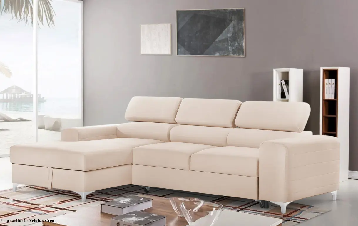 Canapea de colt Prestige Loft New Velutto stanga
