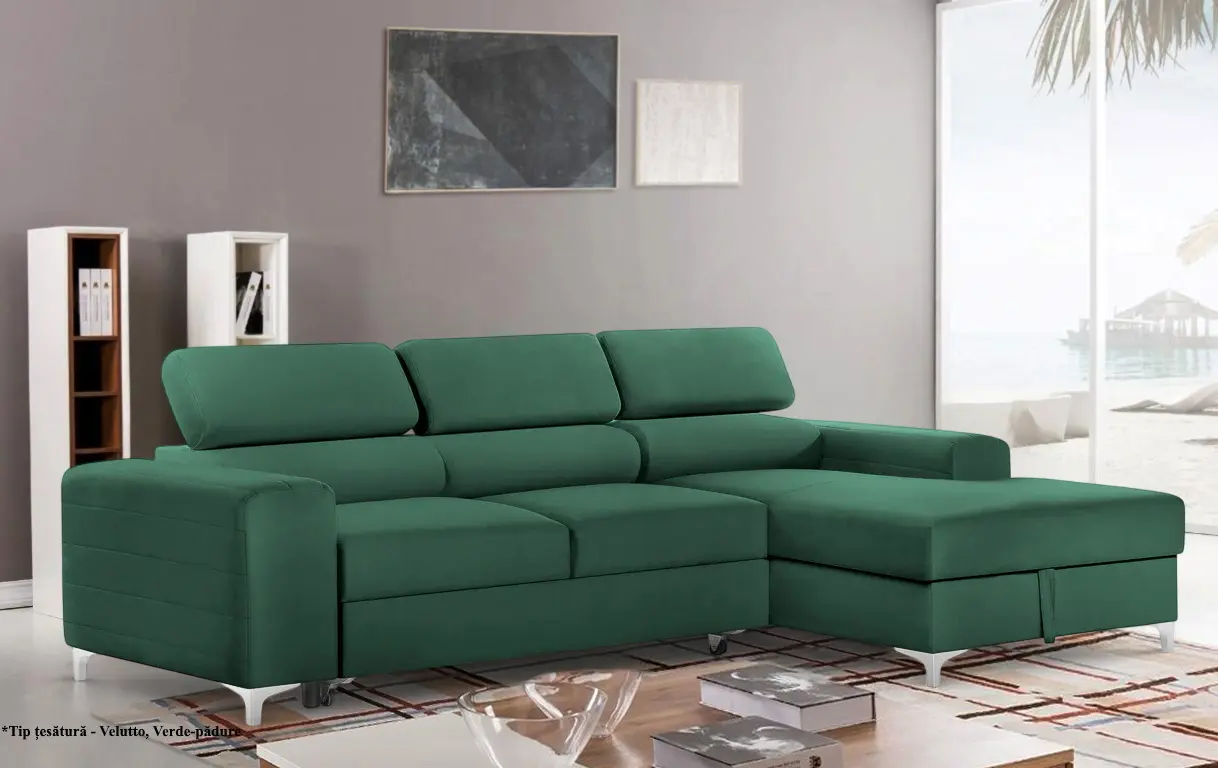 Canapea de colt Prestige Loft New Velutto dreapta