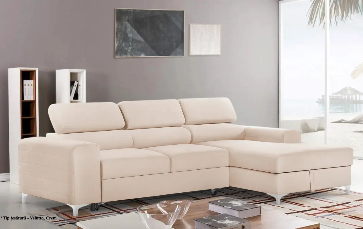 Canapea de colt Prestige Loft New Velutto dreapta