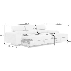 Canapea de colt Prestige Loft New Velutto dreapta Thumb