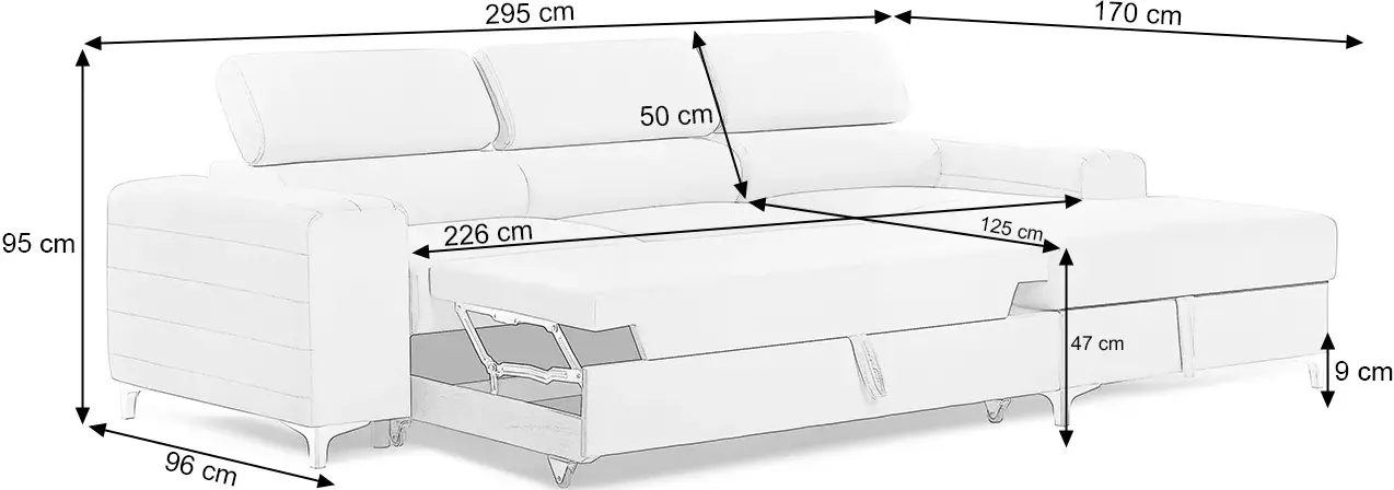 Canapea de colt Prestige Loft New Velutto dreapta