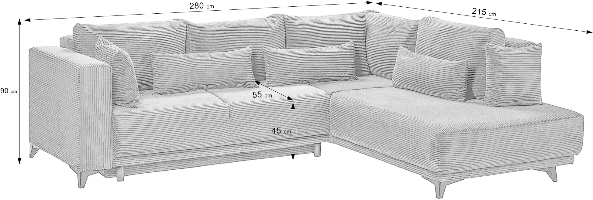 Диван угловой Prestige Nomad Zoom право