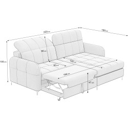 Canapea de colt Prestige Studio Whisper dreapta Thumb