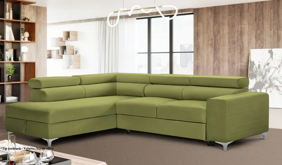 Canapea de colt Prestige Time New Velutto stanga