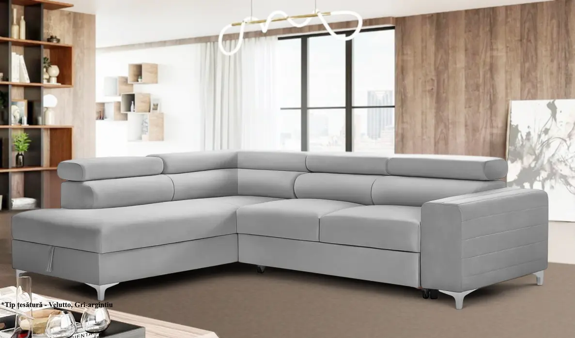 Canapea de colt Prestige Time New Velutto stanga