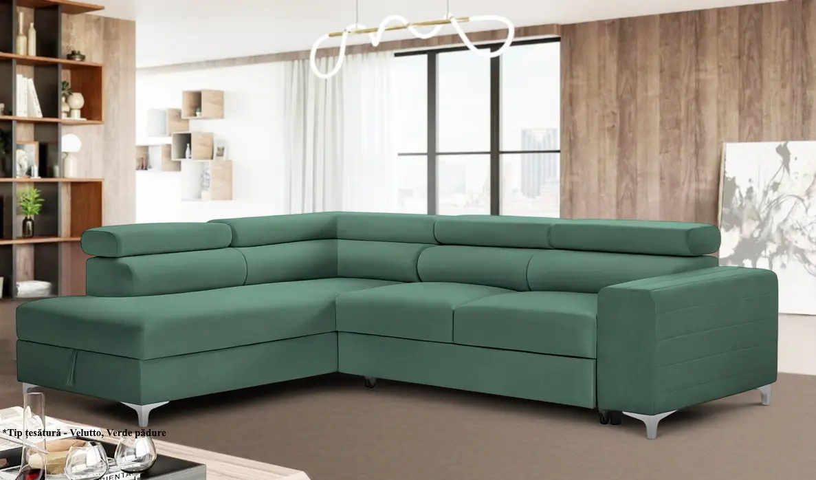 Canapea de colt Prestige Time New Velutto stanga