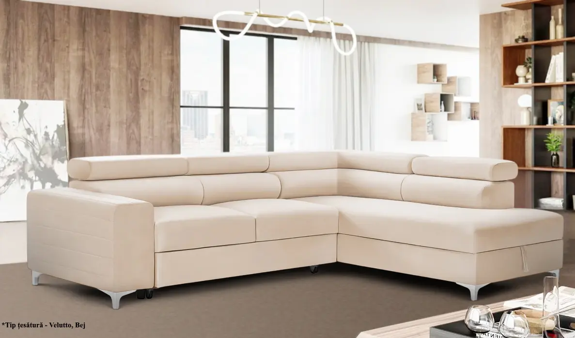 Canapea de colt Prestige Time New Velutto dreapta