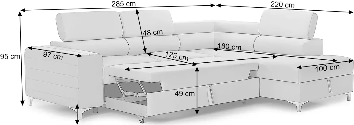 Canapea de colt Prestige Time New Velutto dreapta